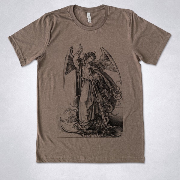 Martin Schongauer - Saint Michael Slaying the Dragon t-shirt, Medieval t-shirt, Saint Michael t-shirt, art t-shirt