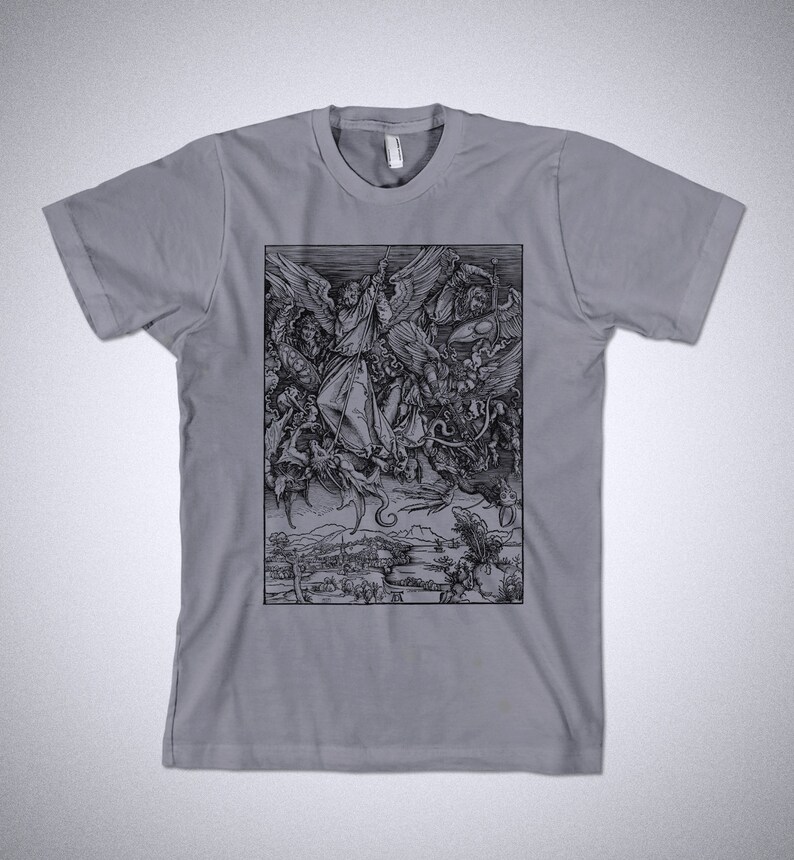 Albrecht Durer t shirt Saint Michael Fighting the Dragon | Etsy