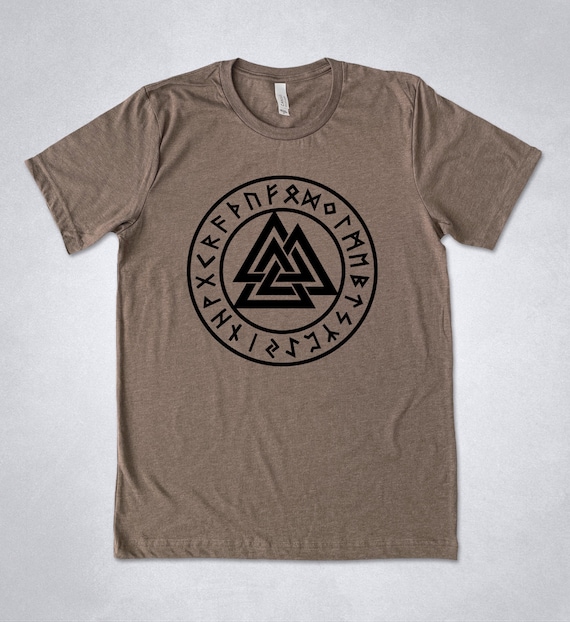 Valknut Symbol T-Shirt Viking Norse Occult Wicca Graphic Tee Valknut Symbol T-Shirt Viking Norse Occult Wicca Graphic Tee