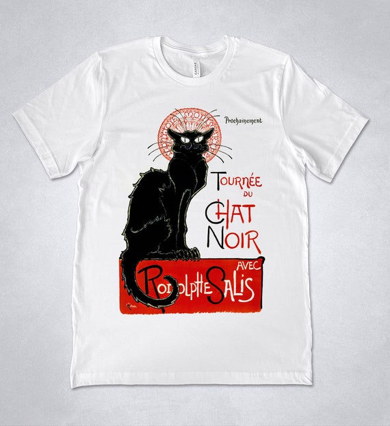 Alexandre Steinlen Tournee Du Chat Noir 1896 Vintage T Shirt Alexandre Steinlen Tournee Du Chat Noir 1896 Vintage T Shirt