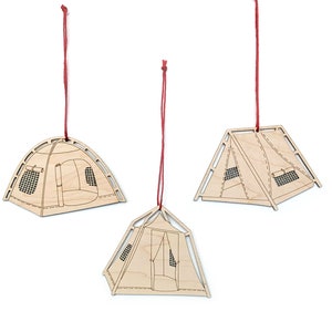 Tent Ornaments, set of 3