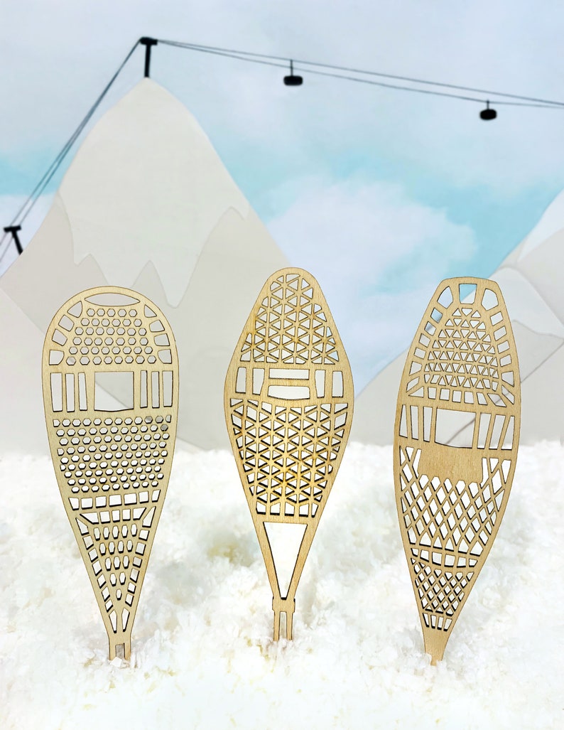 Snowshoe Ornaments, set of 3 image 4