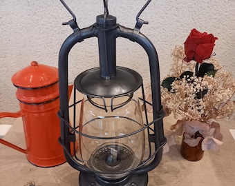 Superbe ancienne lampe tempete de marque SIF-500 année 1910/1940.