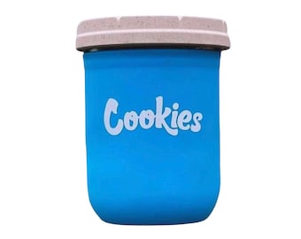16oz Cookies Re:stash Jar, Eco-Friendly Child-Proof Stash Jar, Smell Proof, Drop Proof, Mason Jar Accessory, Cute Stash Jar, Gift for Stoner