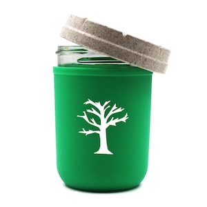 8oz Tree Re:stash Jar, Eco-Friendly Child-Resistant Stash Jar, Smell Proof, Drop Proof, Mason Jar Accessory, Cute Stash Jar, Gift for Stoner