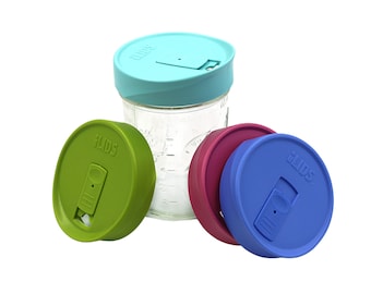 Wide Mouth Mason Jar Drinking Lid (Available in Many Colors), Eco-Friendly Mason Jar Lid, BPA Free Lid, To-Go Container, Pint Mason Jar Lid