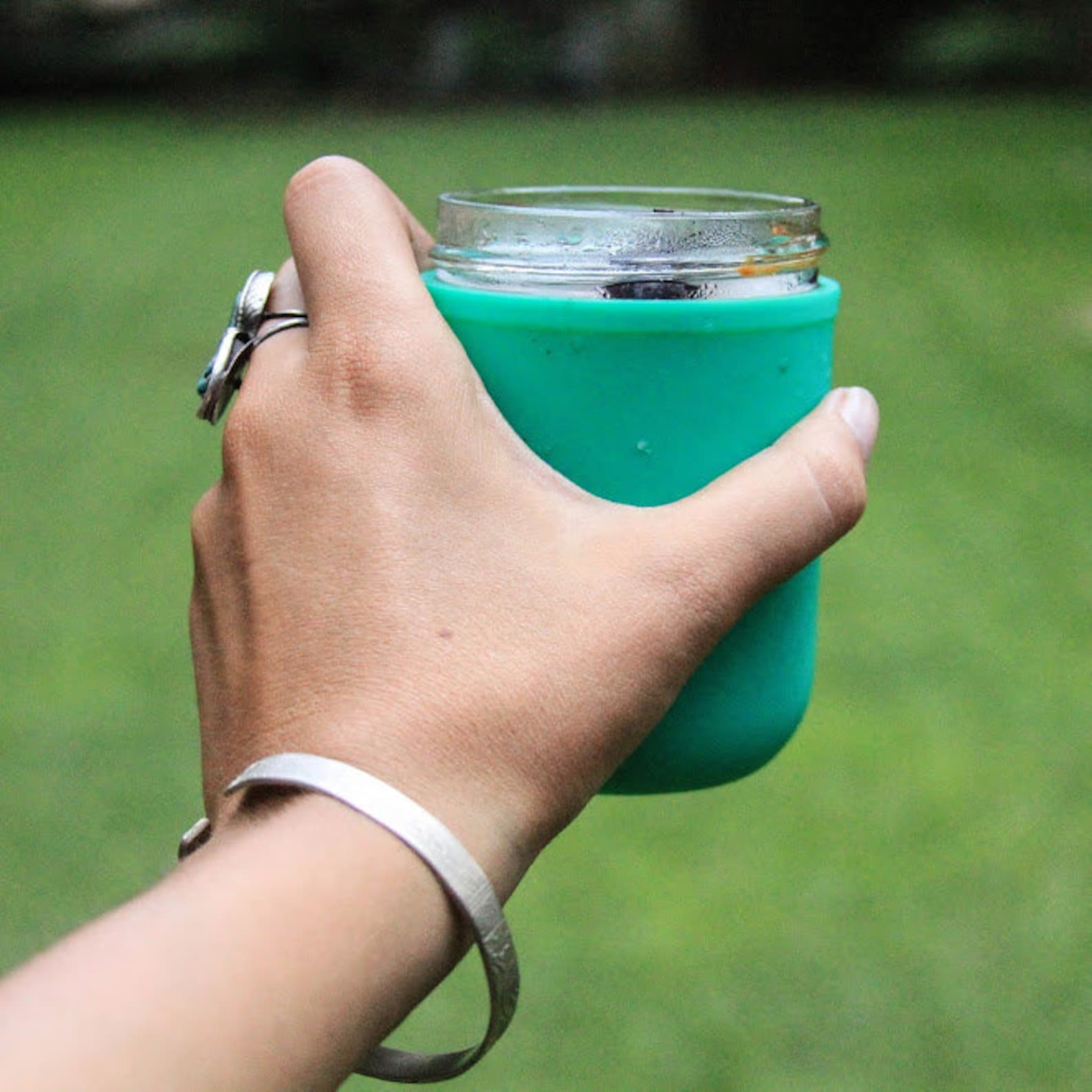 Set of 4 Silicone Mason Jar Sleeves Insulated Mason Jar Etsy