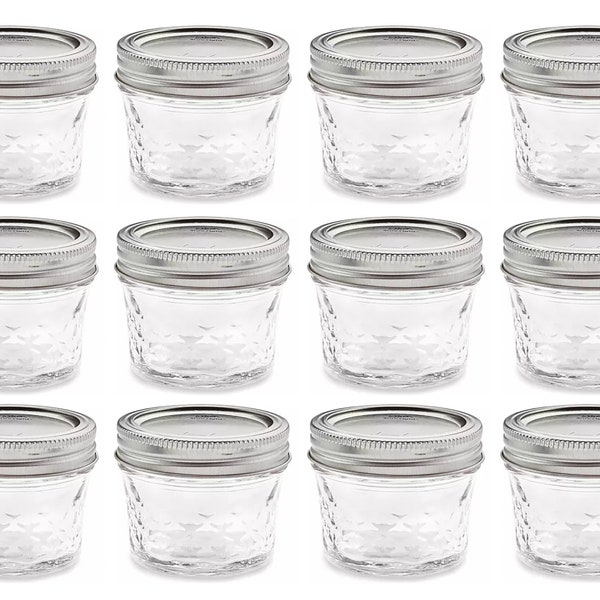 Case of 12 4oz Mason Jars