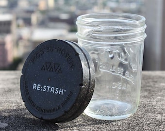 Set of 12 Eco Friendly Child-Resistant Mason Jar Lids , Mason Jar Accessory, Regular Mouth Mason Jar Lid, Stash Jar, Child Proof Lids