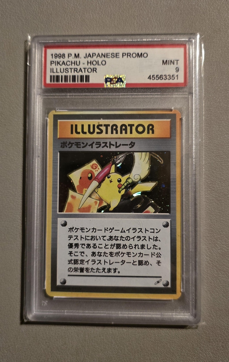 Charizard PSA 10 Proxy Slab Graded Card Gem Mint High-Quality Collectible Pikachu Illustrator