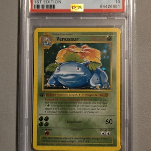Charizard PSA 10 Proxy Slab Graded Card Gem Mint High-Quality Collectible Venusaur 1999