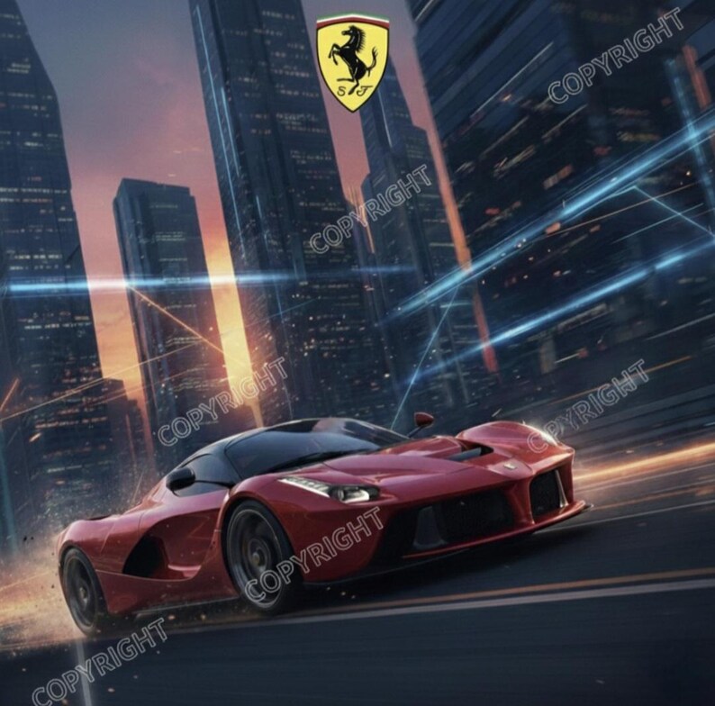 Ferrari Digital Poster | Ferrari Fan Art | Luxury Supercar Design ...
