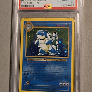 Charizard PSA 10 Proxy Slab Graded Card Gem Mint High-Quality Collectible Blastoise 1999
