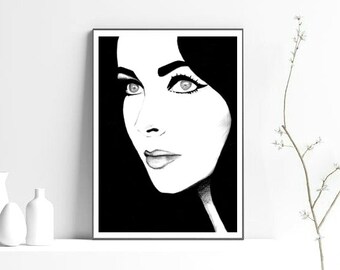 ELIZABETH TAYLOR LIZ AMERICAN ACTRESS MOVIE STAR Vinyl wall art sticker decal
