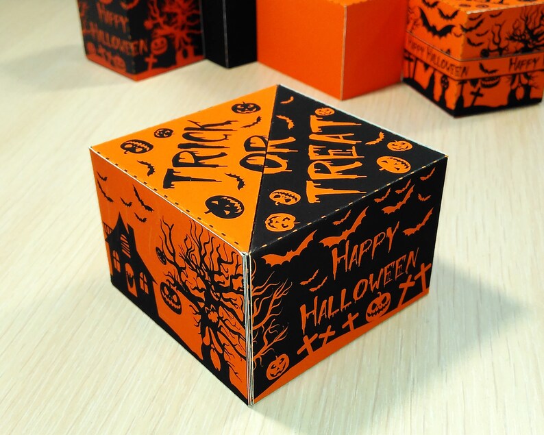 PDF Halloween Gift Boxes 2x2 and 3x3 Etsy