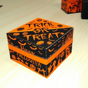 PDF Halloween Gift Box Unique Halloween Treat or Trick Box, Printable ...