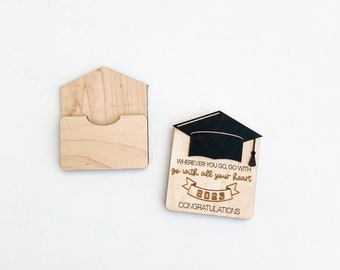 Graduation Cap Gift Card Holder | Class of 2023 | Gifts for graduation | Money Holder | Graduation Gifts for Him | Wooden Gift Card Holder