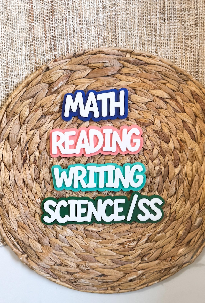 Math Subject Label Magnets Classroom Magnets | Custom Acrylic Teacher Magnets | Layered Acrylic ...