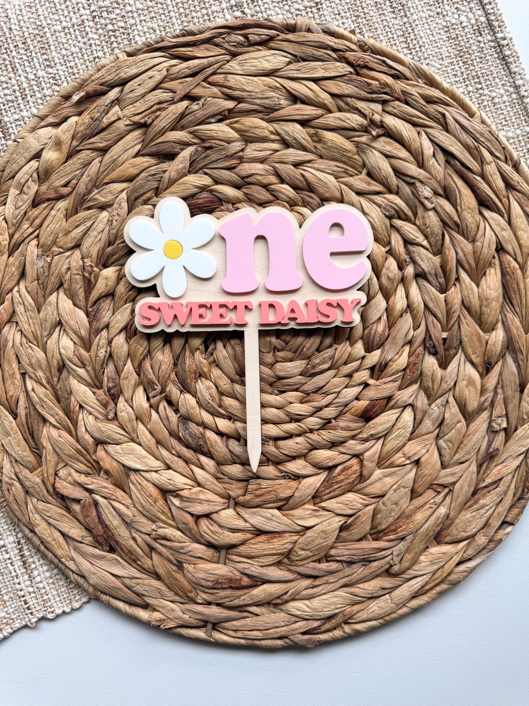 One Sweet Daisy Cake Topper First Birthday Floral Party Decor ...