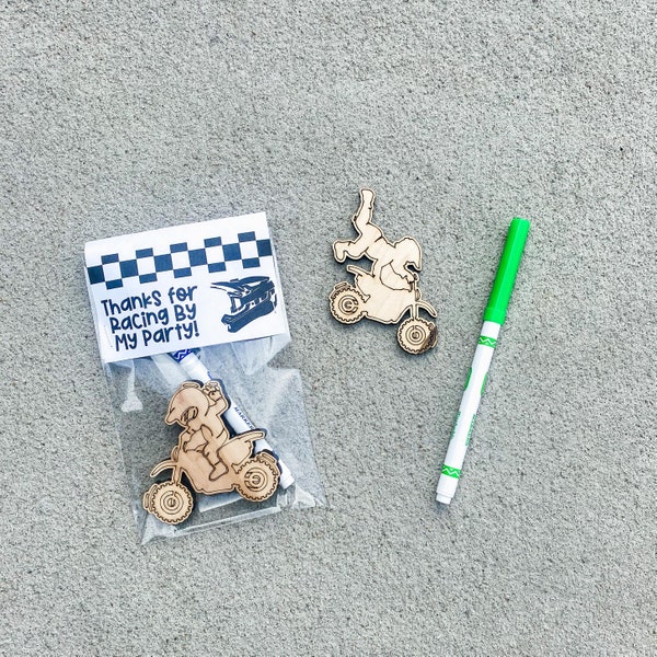 Racing By Dirt Bike Party Favor| Birthday | Motocross | Party Favors | Dirt Bike | Braaap | Dirt Bike Kids | Color Your Own | Little Ripper