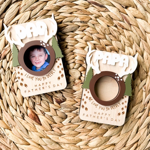 Fathers Day Gift | Visor Clip | Photo Fridge Magnet | Deer | Gift For Dad | Personalized Picture Frame | Custom dad grandpa papa | hunter