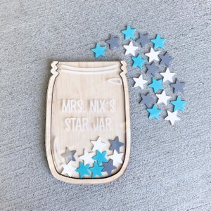 Star Reward Jar | Classroom Reward Jar | Kids Rewards Chart | Chores | Potty Training | Teacher | Personalized | Classroom Supplies