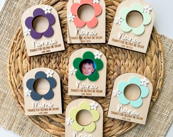 Mothers Day Picture Magnet | Birthday Gift For Grandma | Wooden Photo Magnet For Mom | Personalized | Wooden | Custom gift nana gigi grammy
