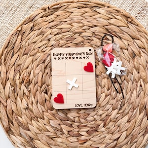 Tic Tac Toe Valentine Cards | Class Valentine's Day Party | Gifts for Kids | Personalized Valentines Treats | Grandparent | Physical Product