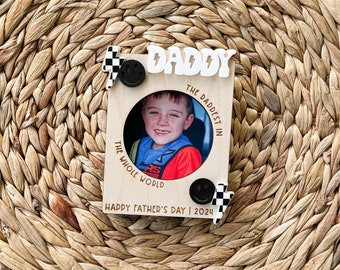 Fathers Day Gift | Father's Day Magnet For Dad | Picture Frame From Kids | Fridge Photo Magnet | Gift for Grandpa | Dirt Bike | Cool | Moto