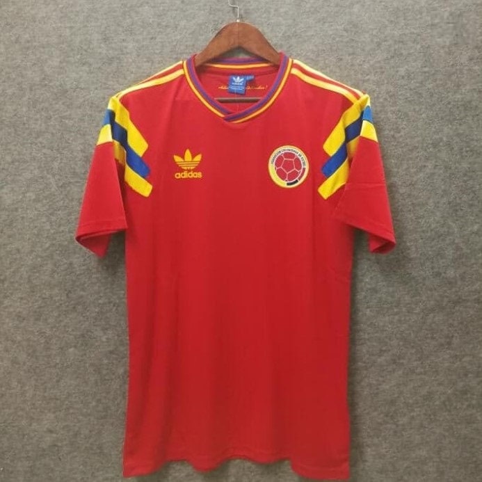 1990 Colombia Jersey -- vs Germany -- Retro Vintage World Cup Adidas Shirt