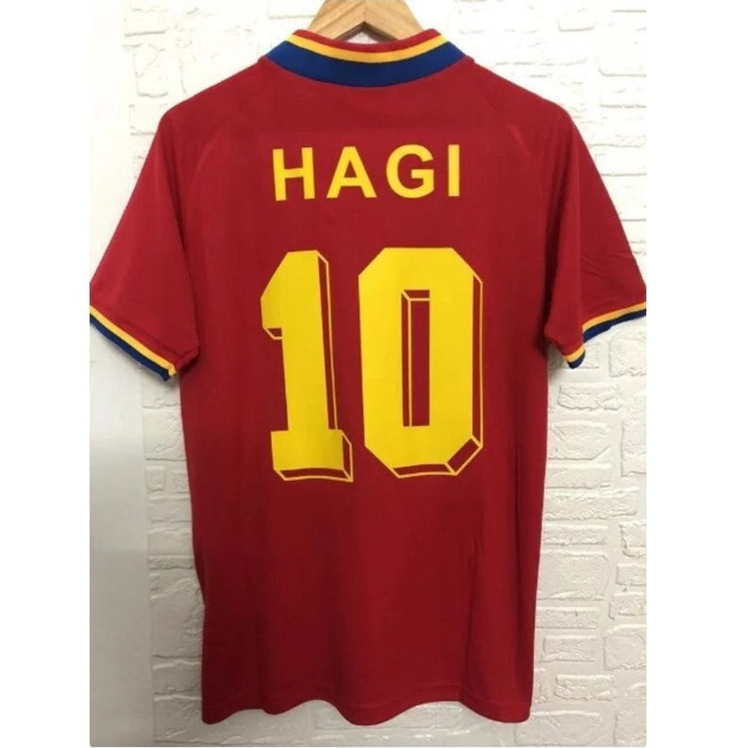 Romania 1994 Hagi Retro Soccer Jersey Classic Football Shirt Red Etsy