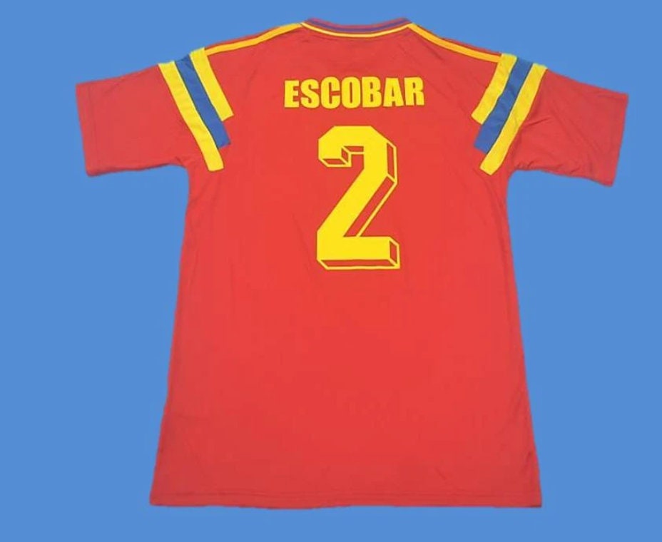 Colombia 1990 Valderrama World Cup Retro Soccer Jersey Classic 