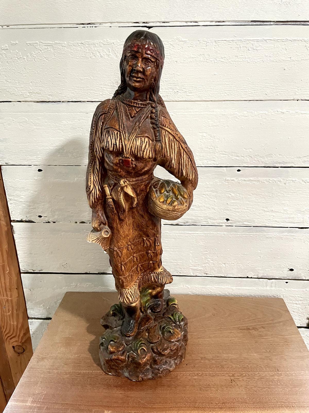 Native Woman Statue - Etsy