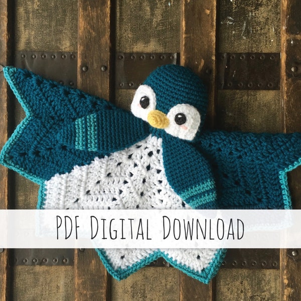 Flurry the Pinguin Lovey Häkelanleitung - With Buttercup Chick Lovey Mod - PDF Sofort Download