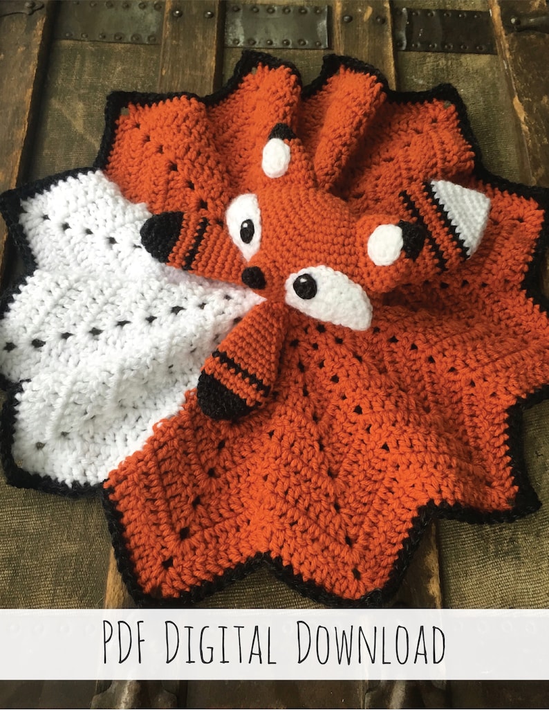 Acorn the Fox Lovey crochet pattern standard version PDF Instant Download image 5