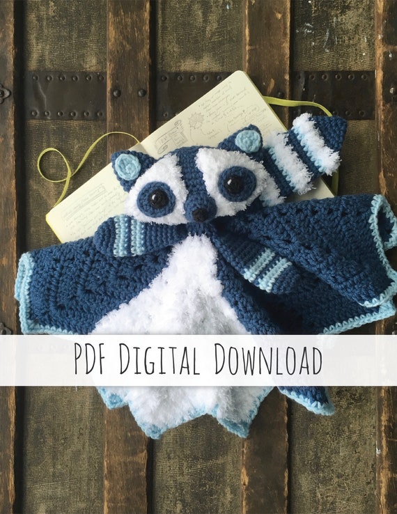 Pebble the Raccoon Lovey Crochet Pattern Fuzzy Version PDF Instant Download Etsy