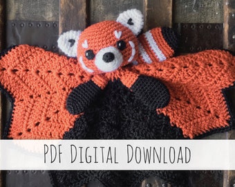 Bamboo the Red Panda Lovey crochet pattern - PDF Instant Download