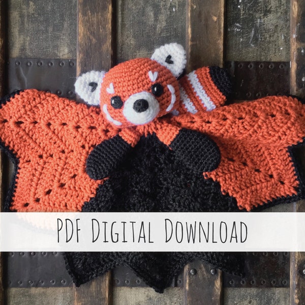 Bamboo the Red Panda Lovey crochet pattern - PDF Instant Download