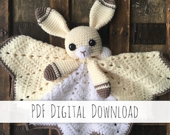 Barley the Rabbit Lovey crochet pattern - PDF Instant Download