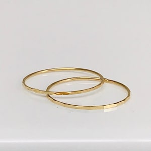 18k Solid Yellow Gold Ring (Hammered)