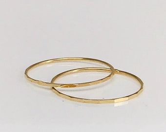18k Gelbgoldring (Gehämmert)
