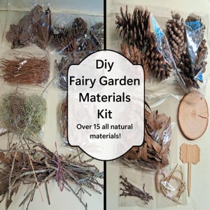 Kit de jardín de hadas DIY: miniaturas de terrario natural, muebles rústicos