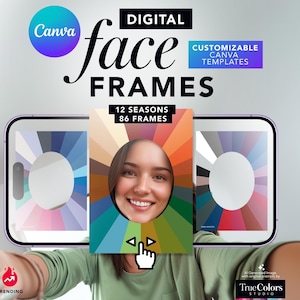 Farbanalytik Canva Frames Templates Saisonale Virtuelle Rahmen Canva Personal Stylist Digitale Vorlagen für die Virtuelle Farbanalytik