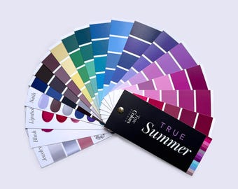 True Summer Color Palette Fan for Shopping
