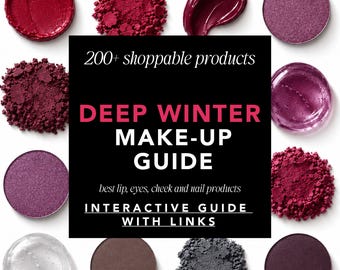 Deep Winter Makeup Guide: 200+ Shoppable Products with Links (PDF)