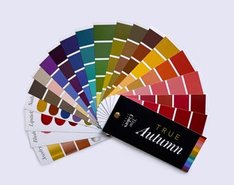 True Autumn Color Palette Fan for Shopping