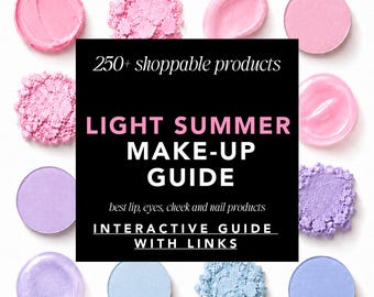 Light Summer Makeup Guide: 200+ Products with links (PDF)