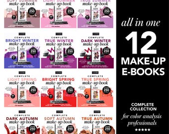 12 Season Color Analysis Makeup Guides for Professionals (E-Books)