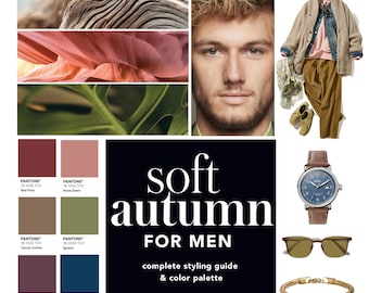 Soft Autumn Color Analysis for Men – Color Palette, Wardrobe & Style Guide, Gift for Him