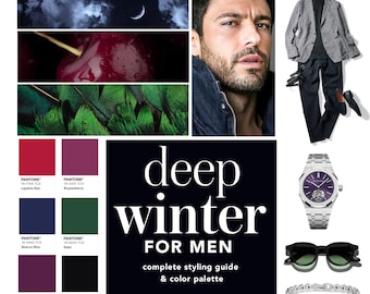 Deep Winter Color Analysis for Men – Color Palette, Wardrobe & Style Guide, Gift for Him